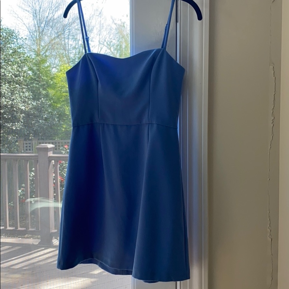 French connection blue spaghetti strap dress